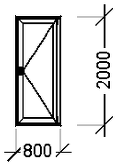 ПластКом СТАНДАРТ Дверь вх ГОСТ отк наружу (Покр), Ivaper 62 мм, Дверная фурнитура, 2000х800, Покрас