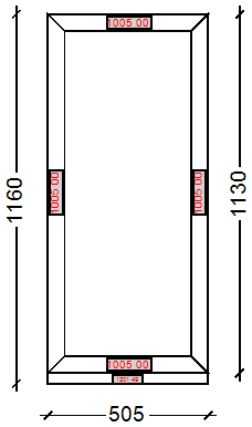 IVAPER 70 класс В: Окно, Ivaper 70 мм (В), Без фурнитуры, 1130х505, Белый, Белый