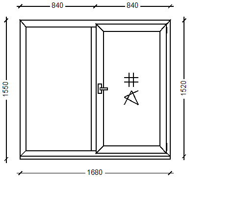 ПластКом КОМФОРТ: Окно (Ламинация), Ivaper 70 мм, Siegenia Titan, 1520х1700, Белый, Темный дуб (9.20