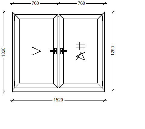 ПластКом СТАНДАРТ: Окно, Ivaper 62 мм, Roto NT, 1300х1583, Белый, Белый