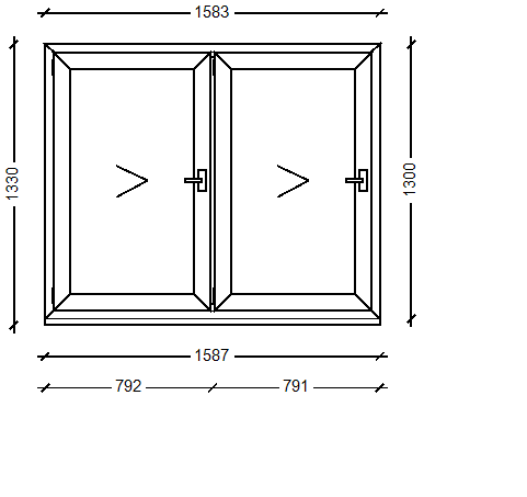 ПластКом СТАНДАРТ: Окно, Ivaper 62 мм, Roto NT, 1290х1520, Белый, Белый