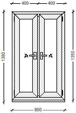 ПластКом СТАНДАРТ: Окно (Ламинация), Ivaper 62 мм, Siegenia Titan, 1350х800, Рустикальный дуб (9.314