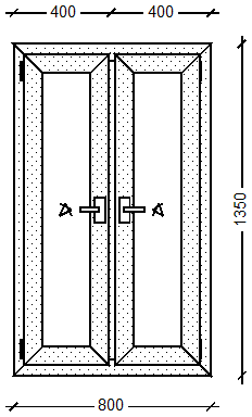 ПластКом СТАНДАРТ: Окно (Ламинация), Ivaper 62 мм, Siegenia Titan, 1350х800, Орегон (9.1192 001-1167